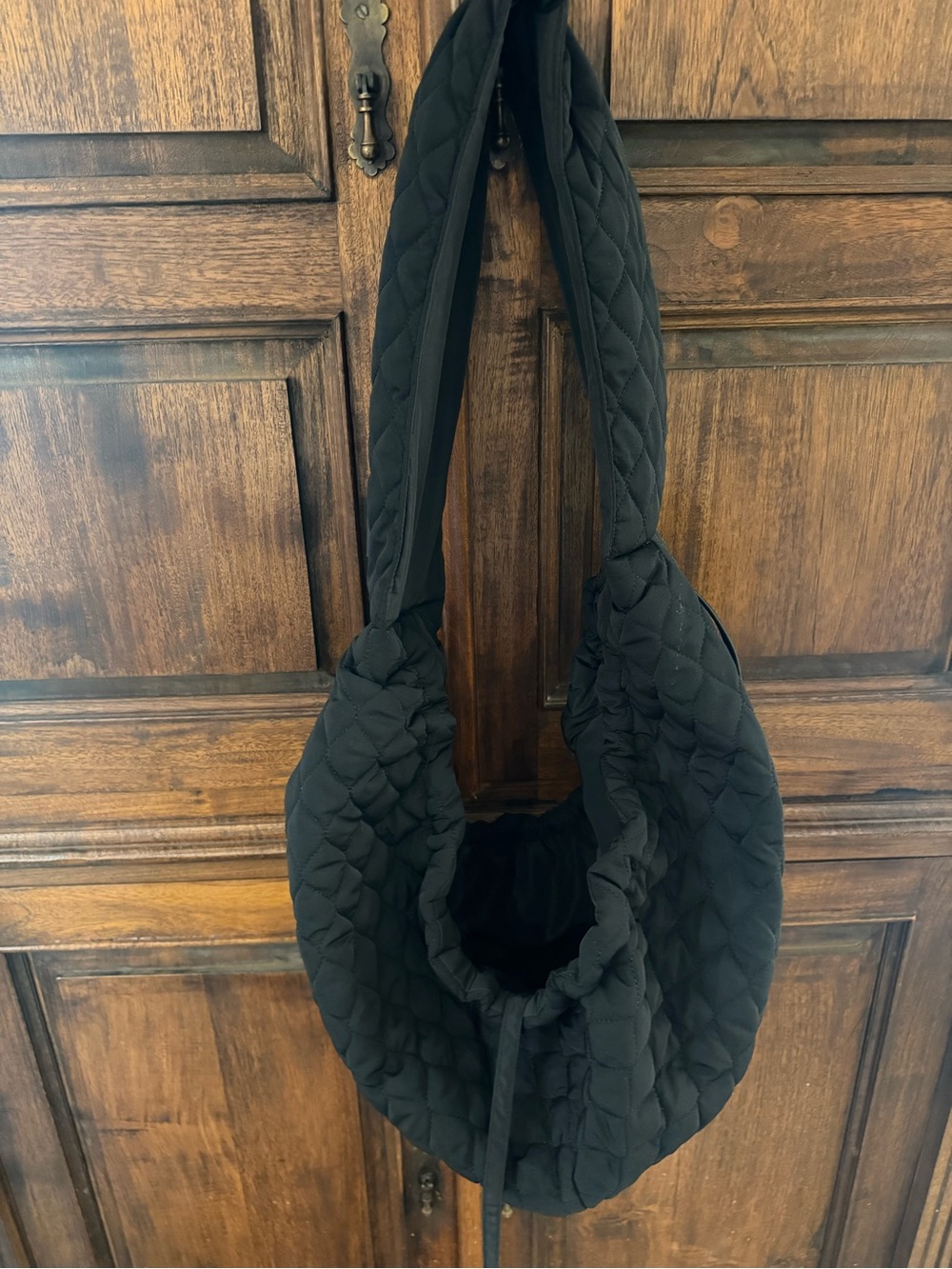 Maxbone Quilted Puffer Black Eco Pet Sling Up To 10 Lbs Dog Cat